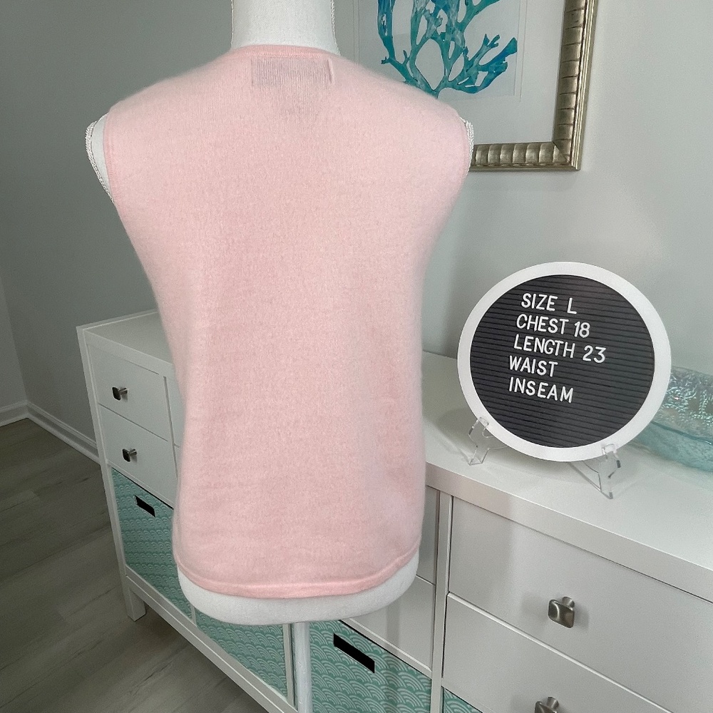 Cashmere Precious Fiber 100% Cashmere Sleeveless Shell Size Large - Picture 6 of 8